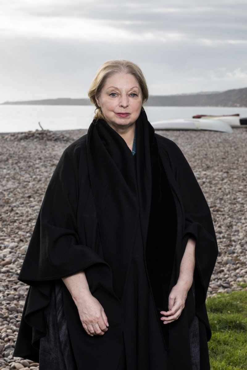 Author Hilary Mantel, Wolf Hall/ Cromwell Trilogy. photographed at her home and on the beach in Buckleigh Salterton, Devon, United Kingdom