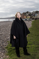 Author Hilary Mantel, Wolf Hall/ Cromwell Trilogy. photographed at her home and on the beach in Buckleigh Salterton, Devon, United Kingdom